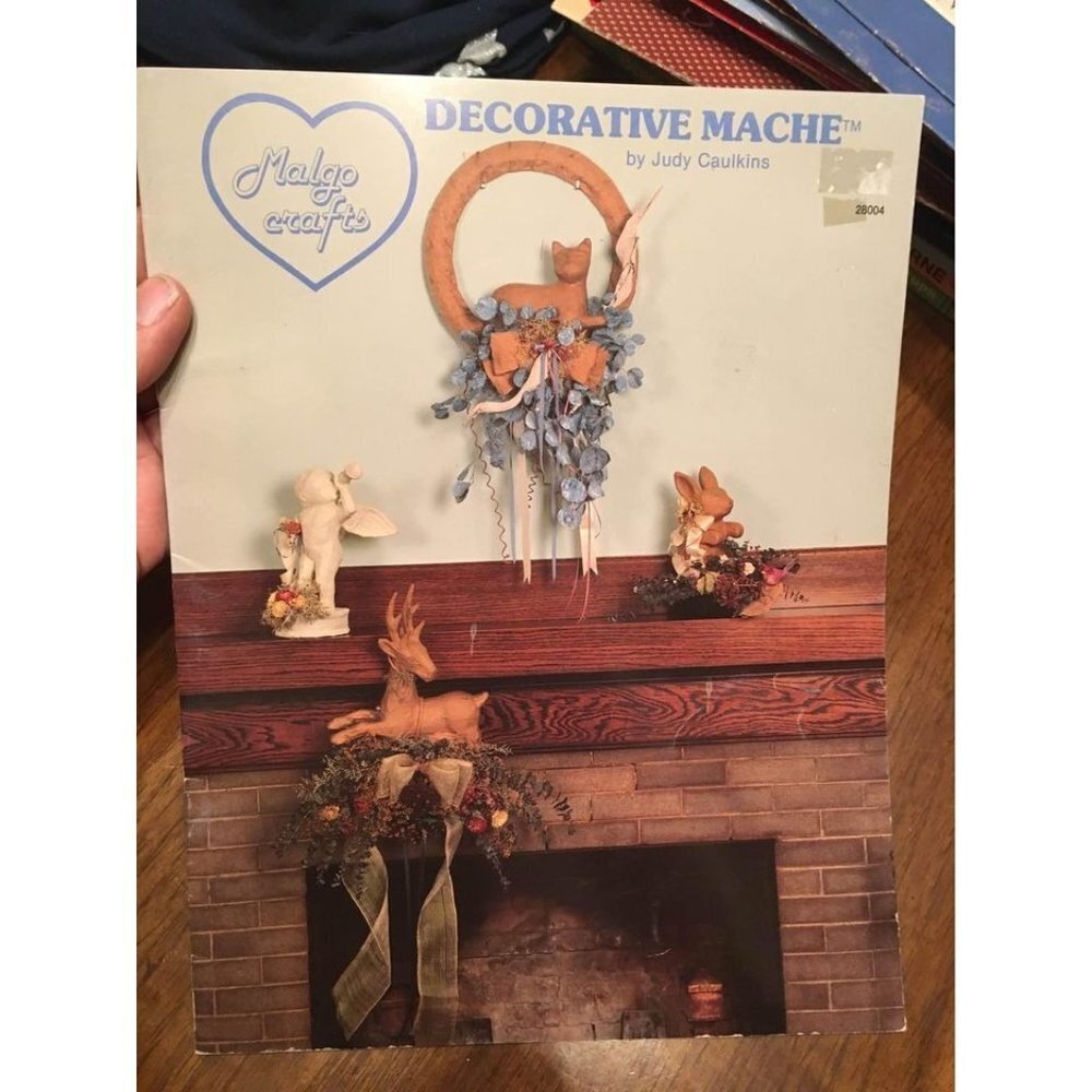 Vintage 1989 Decorative Mache Craft Book By Judy Cailkins Malgo Crafts #28004